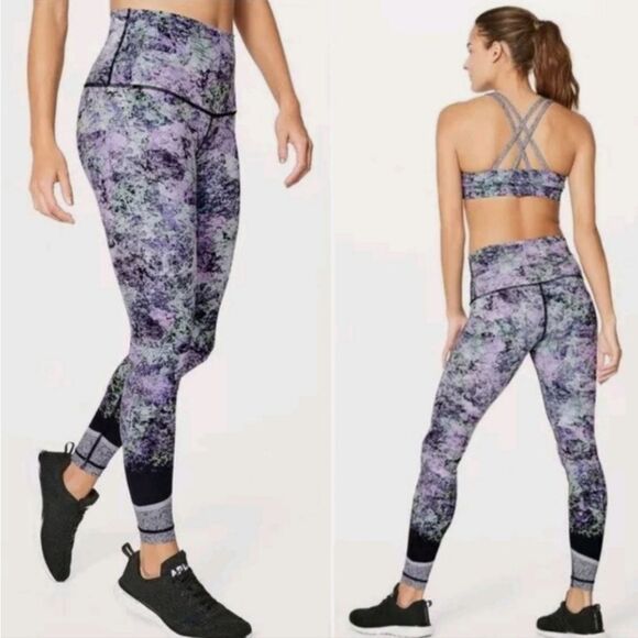Lululemon Vivid Vision Wunder Under Hi-Rise Tight Leggings Size 2 - Picture 1 of 15